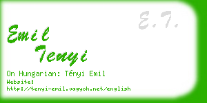 emil tenyi business card